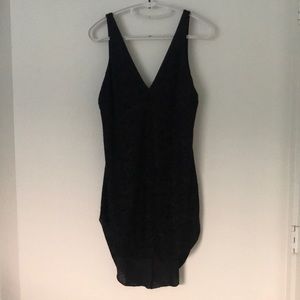 Urban Outfitters black velvet mini dress